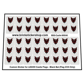 Custom Stickers for Castle Flags - Black Bat