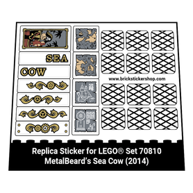 Replacement Sticker for Set 70810 - MetalBeard's Sea Cow