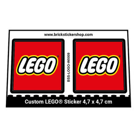 Custom Stickers fits LEGO- LOGO Sticker 4,7 cm x 4,7 cm