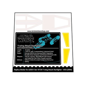 Replacement sticker Lego  10134 - Y-wing Attack Starfighter - UCS