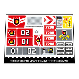 Replacement Sticker for Set 7208 - Fire Station