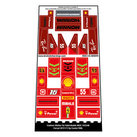Custom Sticker fits LEGO Rebrickable MOC 102248 - Ferrari SF21 F1 by Cooter78NL