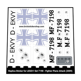 Replacement Sticker for Set 7198 - Fighter Plane