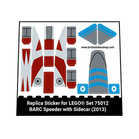 Replacement sticker fits LEGO 75012 - BARC Speeder with Sidecar