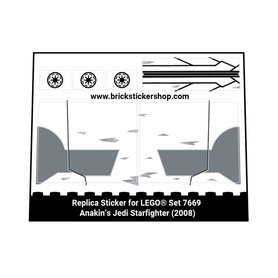 Replacement Sticker for Set 7669 - Anakin's Jedi Starfighter