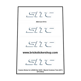 Custom Sticker - Maersk Container Train - SITC White 20 ft