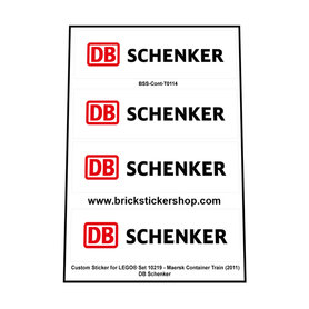 Custom Sticker - Maersk Container Train - DB Schenker 20 ft
