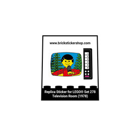 Replacement sticker Lego  278 - Television Room