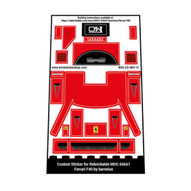 Custom Sticker - Rebrickable MOC 60667 - Ferrari F40 by barneius