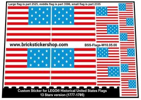 Custom Sticker - Flags - 13 Stars version (1777-1795)