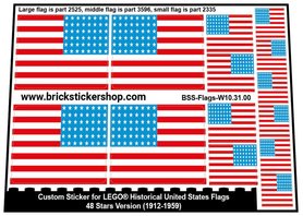 Custom Sticker - Flags - 48 Stars Version (1912-1959)