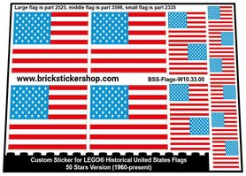 Custom Sticker - Flags - 50 Stars Version (1960-present)
