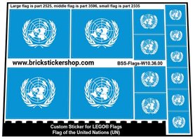 Custom Stickers for LEGO Flags - Flag of the United Nations (UN)