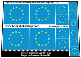 Custom Stickers fits LEGO Flags - Flag of the European Union (EU)