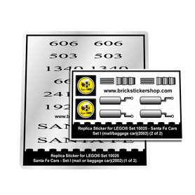 Replacement Sticker for Set 10025 - Santa Fe Cars Set I (mail or baggage car)