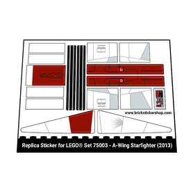 Replacement Sticker Lego 75003 - A-Wing Starfighter