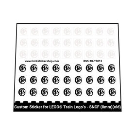Sticker Sheet for LEGO Train Logo's - SNCF (8mm) (old)