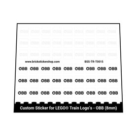 Sticker Sheet for LEGO Train Logo's - OBB (8mm)