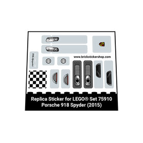 Replacement sticker Lego 75910 - Porsche 918 Spyder