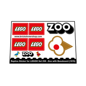 Replacement Sticker for Set 258 - Zoo with Baseboard