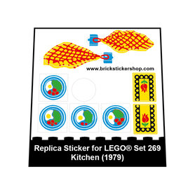 Replacement sticker Lego  269 - Kitchen Set