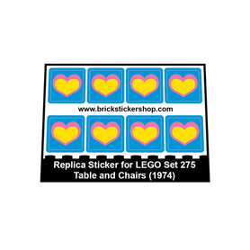 Replacement sticker Lego  275 - Table and Chairs