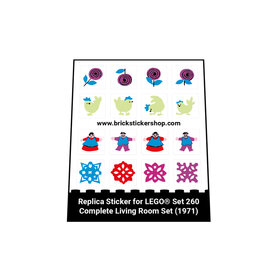 Replacement Sticker for Set 260 - Complete Living Room Set