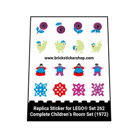 Replacement sticker fits LEGO 262 - Complete Children's Room Set