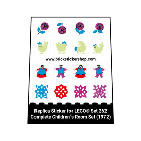 Replacement Sticker for Set 262 - Complete Children's Room Set