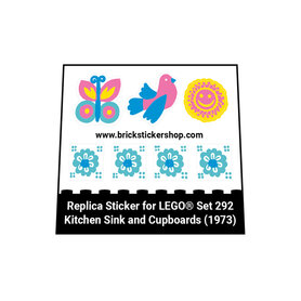 Replacement sticker Lego 292 - Kitchen Sink and Cupboards