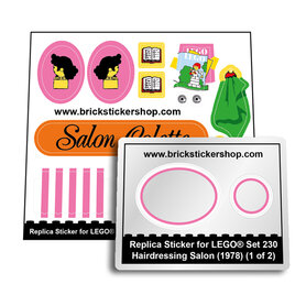 Replacement Sticker for Set 230 - Hairdressing Salon