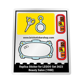 Replacement Sticker for Set 3623 - Beauty Salon