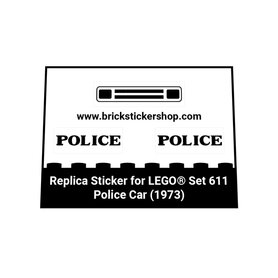 Replacement sticker Lego 611-1 - Police Car