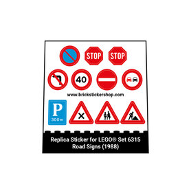 Replacement sticker fits LEGO 6315 - Road Signs