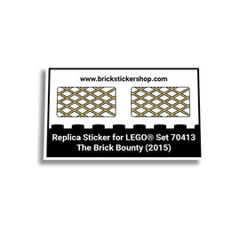 Replacement sticker fits LEGO 70413 - The Brick Bounty