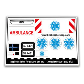 Replacement Sticker for Set 4431 - Ambulance