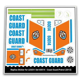 Replacement sticker fits LEGO 60014 - Coast Guard Patrol