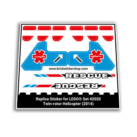 Replacement sticker fits LEGO 42020 - Twin-Rotor Helicopter
