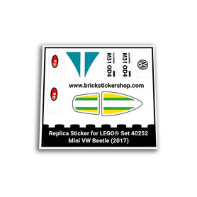 Replacement Sticker for Set 40252 - Mini VW Beetle