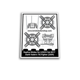Replacement sticker fits LEGO 8017 - Darth Vader's Tie Fighter