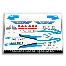 Replacement sticker fits LEGO 42025 - Cargo Plane