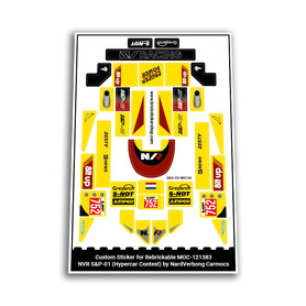 Custom Sticker fits LEGO Rebrickable MOC 121383 - NVR S&P-01 (Hypercar Contest) by NardVerbong Carmocs 