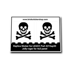 Custom Sticker - Pirates I Jolly Roger 4 x 3 Panel
