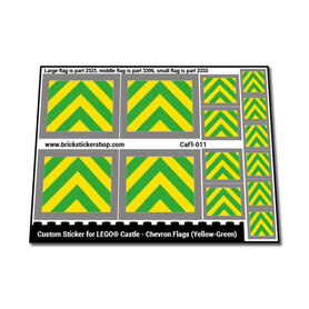 Custom Sticker - Chevron Flags (Yellow-Green)