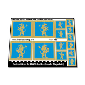 Custom Sticker - Crusader Flags (Gold)