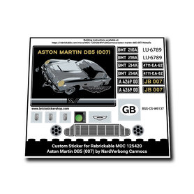 Custom Sticker - Rebrickable MOC 125420 - Aston Martin DB5 (007) by NardVerbong Carmocs