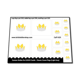 Custom Sticker - Classic Crown Flags (Light Grey)