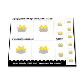 Custom Sticker - Classic Crown Flags (Dark Grey)