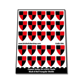 Custom Sticker - Black & Red Triangular Shields