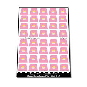Custom Sticker - Classic Crown Torsos (Pink - Light Grey)
